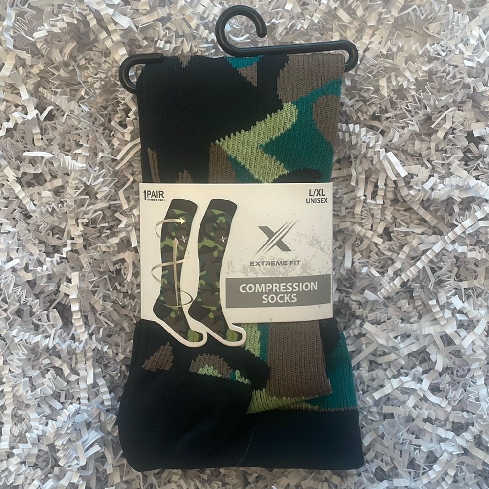 Camouflage Compression Socks New with Tag size L/XL 15-20mmHg compressi…